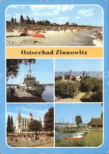 Zinnowitz Ostseebad Strand MS Seeschwalbe Konzertpavillon Hafen Achterwasser
