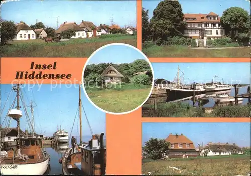 Insel Hiddensee Vitte Fischerhaeuser Kloster Hafen HO Gaststaette Dornbusch Kat. Insel Hiddensee