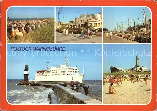 Rostock Warnemuende Strand Kurhaus Am Alten Strom Mole Kat. Rostock