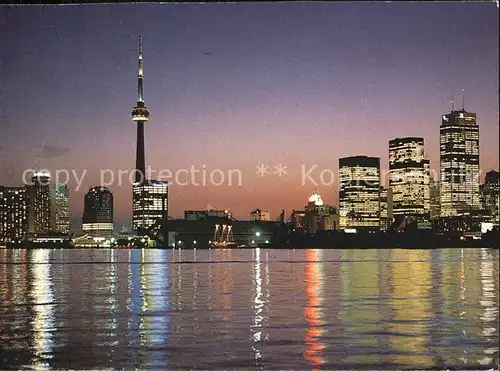 Toronto Canada The picturesque Skyline at night Kat. Ontario