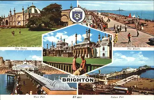 Brighton East Sussex The Dome Beach West Pier Royal Pavilion Palace Pier Kat. 