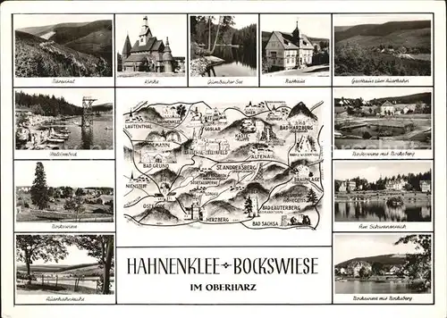 Hahnenklee Bockswiese Harz und Umgebung Landkarte Kat. Goslar