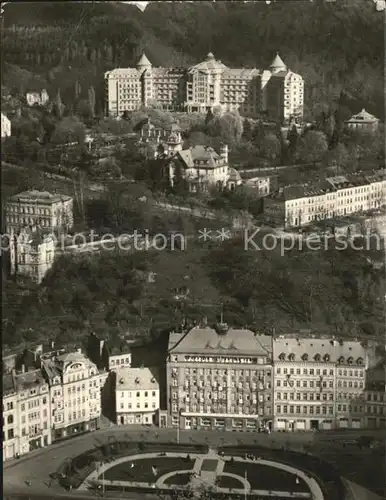 Karlovy Vary Leninovo namesti Leninplatz Imperial Hotel Fliegeraufnahme Kat. Karlovy Vary Karlsbad