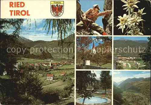 Ried Oberinntal Tirol Edelweiss Bergsteiger Ansichten Kat. Ried im Oberinntal