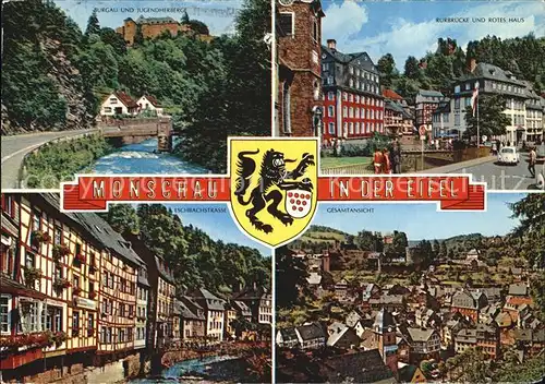 Monschau Burgau Jugendherberge Kurbruecke Rotes Haus Eschbachstrasse Kat. Monschau