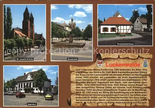 Luckenwalde Sankt Josefs Kirche Bahnhof Boulevard Torschreiberhaus  Kat. Luckenwalde