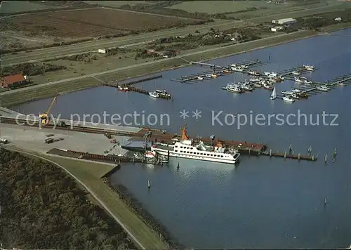 Langeoog Nordseebad Anleger Yachthafen Luftaufnahme Kat. Langeoog
