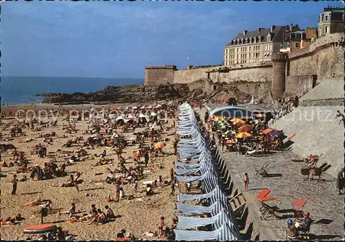 Saint Malo Ille et Vilaine Bretagne La Plage de Bon Secours Kat. Saint Malo