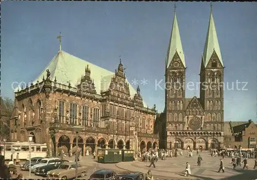Bremen Rathaus und St Petri Dom Kat. Bremen