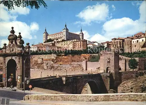 Toledo Castilla La Mancha Ponte de Alcantara y Alcazar Kat. Toledo