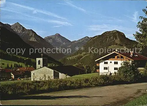 Oberjoch Kirche Rotspitze Entschenkopf Imberger Horn Kat. Bad Hindelang