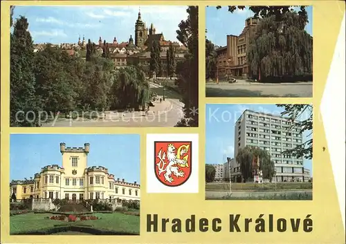 Hradec Kralove Stred mesta Krajske muzeum Statni zamek Hradek u Nechanic Hotel Alesssandrie Kat. Hradec Kralove Koeniggraetz