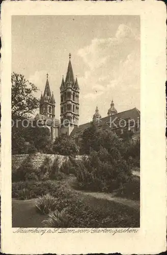 Naumburg Saale Dom vom Garten gesehen Kupfertiefdruck Buetten Kat. Naumburg