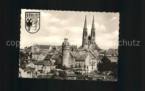 Goerlitz Sachsen Altstadt mit Peterskirche und Nicolaiturm Kat. Goerlitz