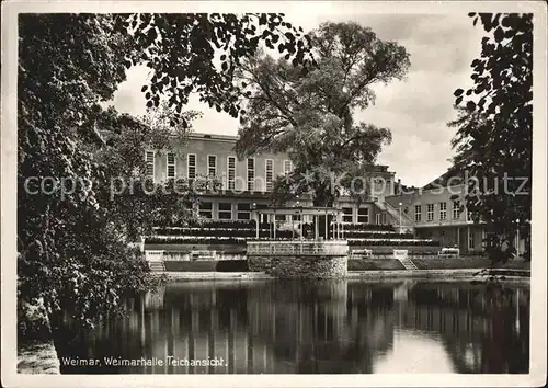 Weimar Thueringen Weimarhalle Teich Kat. Weimar