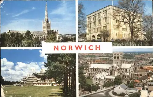 Norwich UK Cathedral Castle University Kat. Norwich