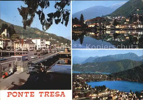 Ponte Tresa Fliegeraufnahme Lago di Lugano Kat. Ponte Tresa
