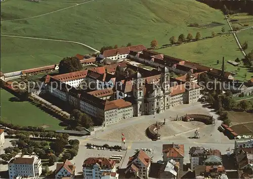 Einsiedeln SZ Fliegeraufnahme Kloster Kat. Einsiedeln