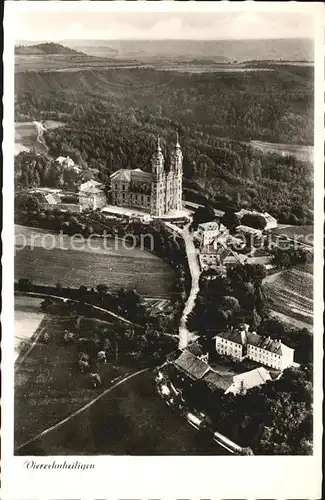 Vierzehnheiligen Basilika Fliegeraufnahme Kat. Bad Staffelstein