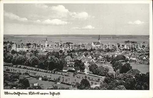 Mindelheim Panorama Blick vom Schloss Kat. Mindelheim