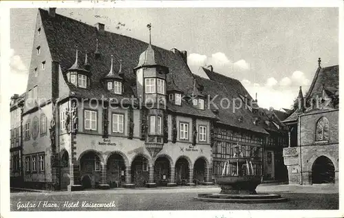 Goslar Hotel Kaiserworth Brunnen Kat. Goslar