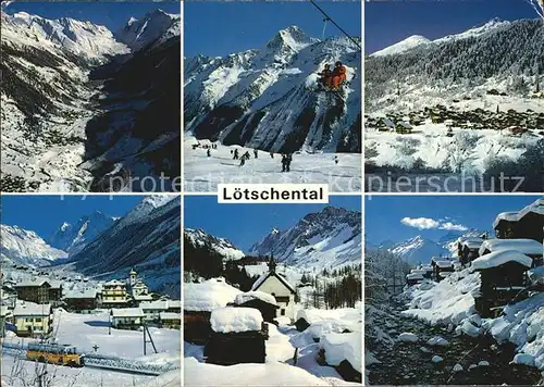 Loetschental Skigebiet Sessellift Kat. Kippel