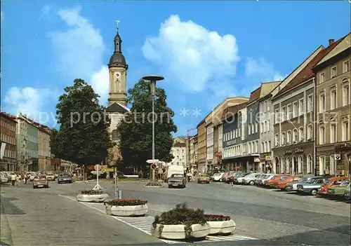 Traunstein Oberbayern Stadtplatz mit St. Oswald Kirche Kat. Traunstein
