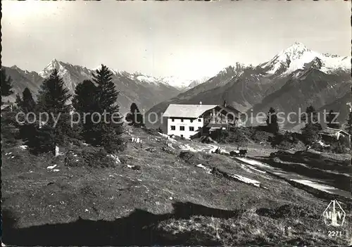 Gschoesswandhuette Zillertal Penkenbahn Bergstation Brandbergkolm Ahornspitze Kat. Mayrhofen