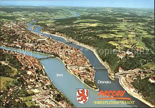 Passau Dreifluessestadt Donau Inn Ilz Kat. Passau