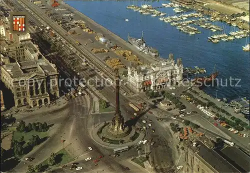 Barcelona Cataluna Monument al Colon Fliegeraufnahme Kat. Barcelona