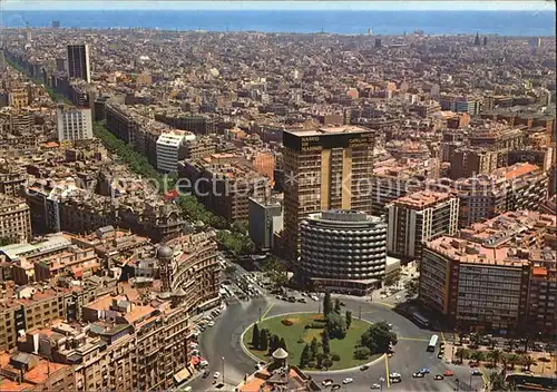 Barcelona Cataluna Plaza Calvo Sotelo y vista parcial Kat. Barcelona