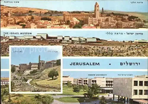 Jerusalem Yerushalayim Panorama The Israel Museum Citadel Hebrew University Kat. Israel