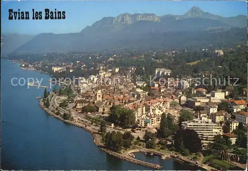 Evian les Bains Haute Savoie Lac Leman la Ville et le Massif de la Dent d Oche Kat. Evian les Bains