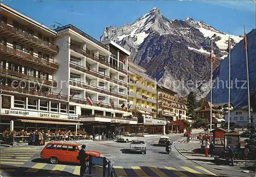 Grindelwald Teilansicht mit Wetterhorn Kat. Grindelwald