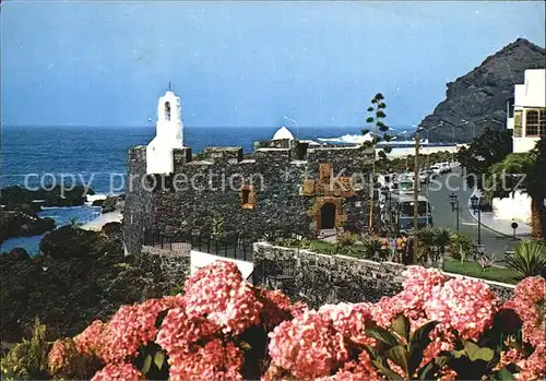 Garachico Castillo San Miguel y vista parcial Kat. Santa Cruz de Tenerife