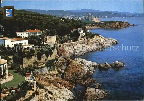 Playa de Aro Cataluna Chemin de Ronda au fond Playa de Aro Kat. Baix Emporda