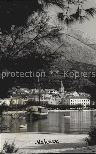 Makarska Dalmatien Partie am Hafen Berge Kat. Kroatien