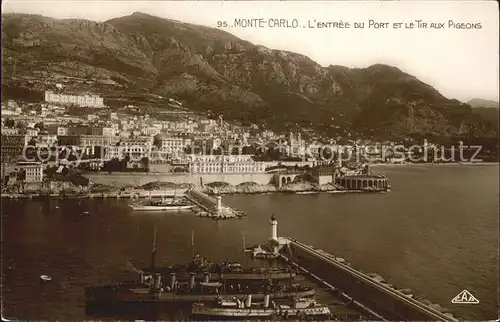 Monte Carlo Entree du Port et le Tir aux Pigeons Kat. Monte Carlo