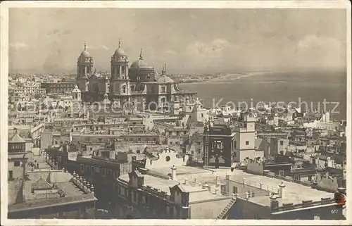 Cadiz Andalucia Stadtbild mit Kathedrale Kat. Cadiz