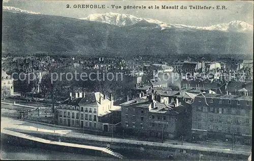 Grenoble Vue generale et le Massif du Taillefer Kat. Grenoble