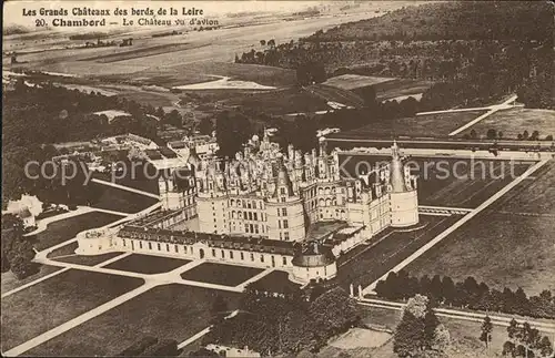 Chambord Blois Chateau vue aerienne Collection Les Grands Chateaux des bords de la Loire Kat. Chambord