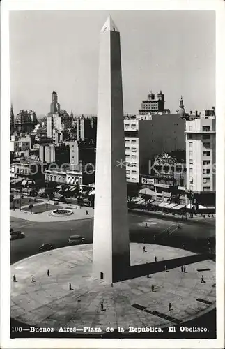 Buenos Aires Plaza de la Republica El Obelisco Kat. Buenos Aires