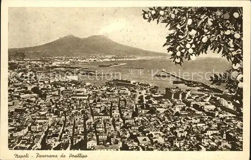 Napoli Neapel Panorama da Posillipo Kat. Napoli