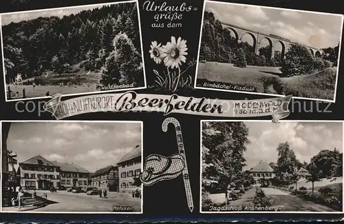 Beerfelden Odenwald Waldseebad Himbaechel Viadukt Metzkeil Jagdschloss Kraehenberg Kat. Beerfelden