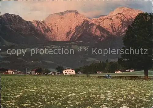 Schoenau Berchtesgaden  t
mit Kehlstein Goell und Brett Kat. Berchtesgaden