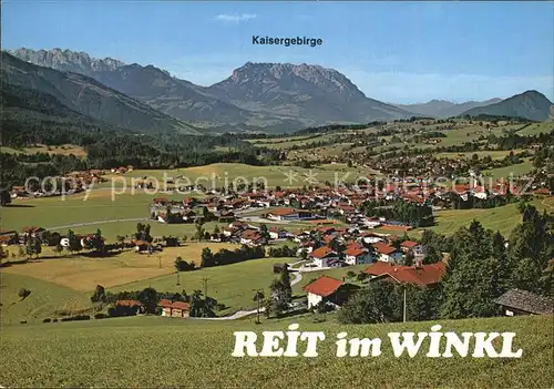 Reit Winkl mit Kaisergebirge Kat. Reit im Winkl