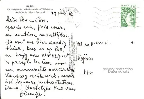 Paris La Maison de la Radio Fliegeraufnahme Kat. Paris