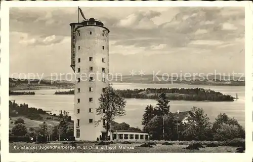 Konstanz Bodensee Konstanzer Jugendherberge mit Insel Mainau Kat. Konstanz