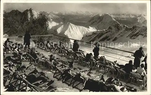 Garmisch Partenkirchen Hotel Schneefernerhaus Terrasse  Kat. Garmisch Partenkirchen