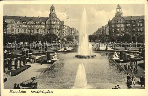 Mannheim Friedrichsplatz Fontaene Kat. Mannheim